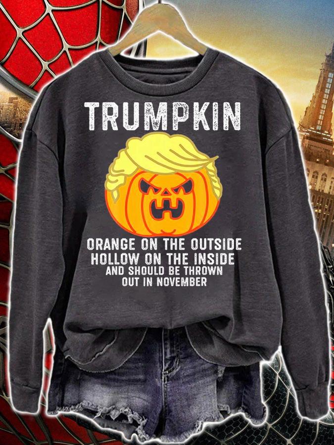 Trumpkin Orange On The Outside Hollow On The Inside And Should Be Thrown Out In November T-Shirt