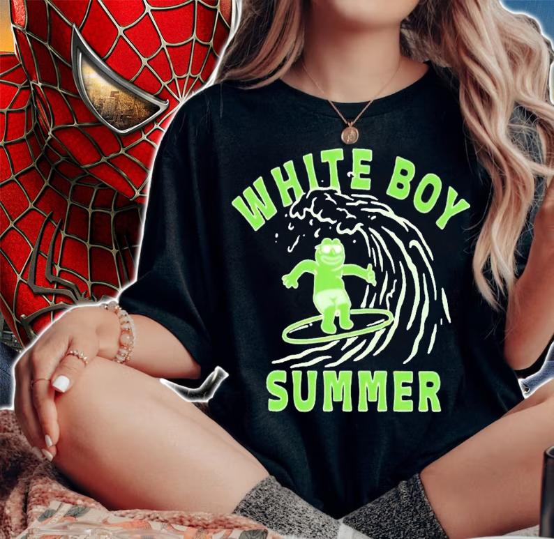 White Boy Summer frog shirt woman shirt