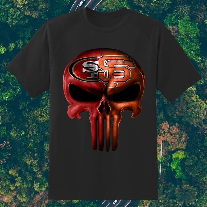 Premium The Punisher Skull San Francisco 49ers San Francisco Giants T-Shirt