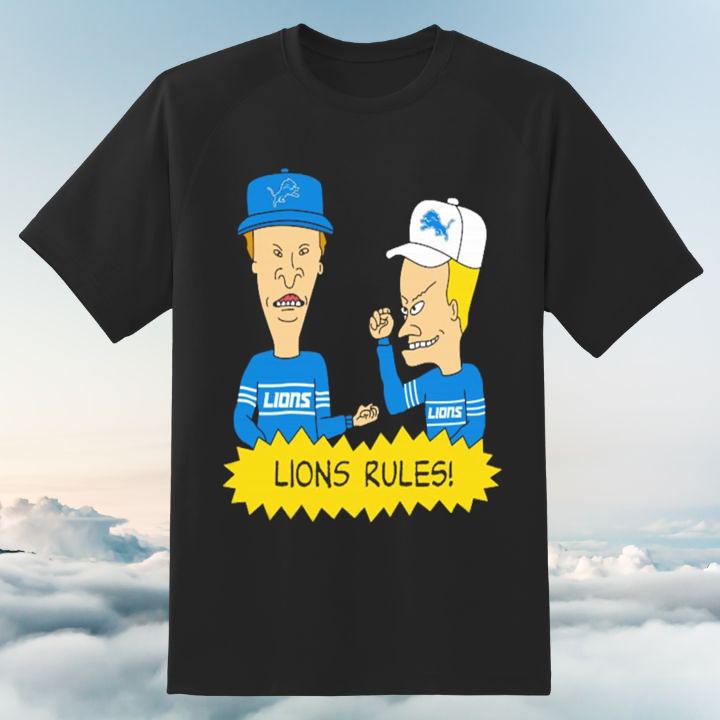 Official Beavis And Butt-Head Detroit Lions Rules T-Shirt