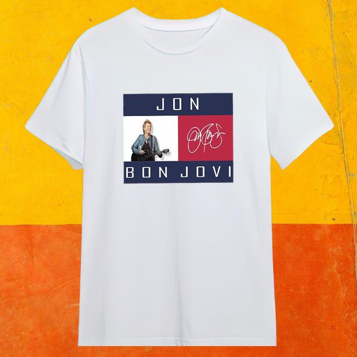 Personalized Tommy Hilfiger Jon Bon Jovi Autograph T-Shirt