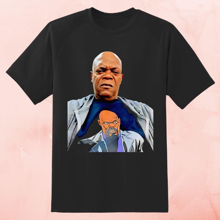 Samuel L. Jackson Wearing A Shirt Design Of Himself T-Shirt