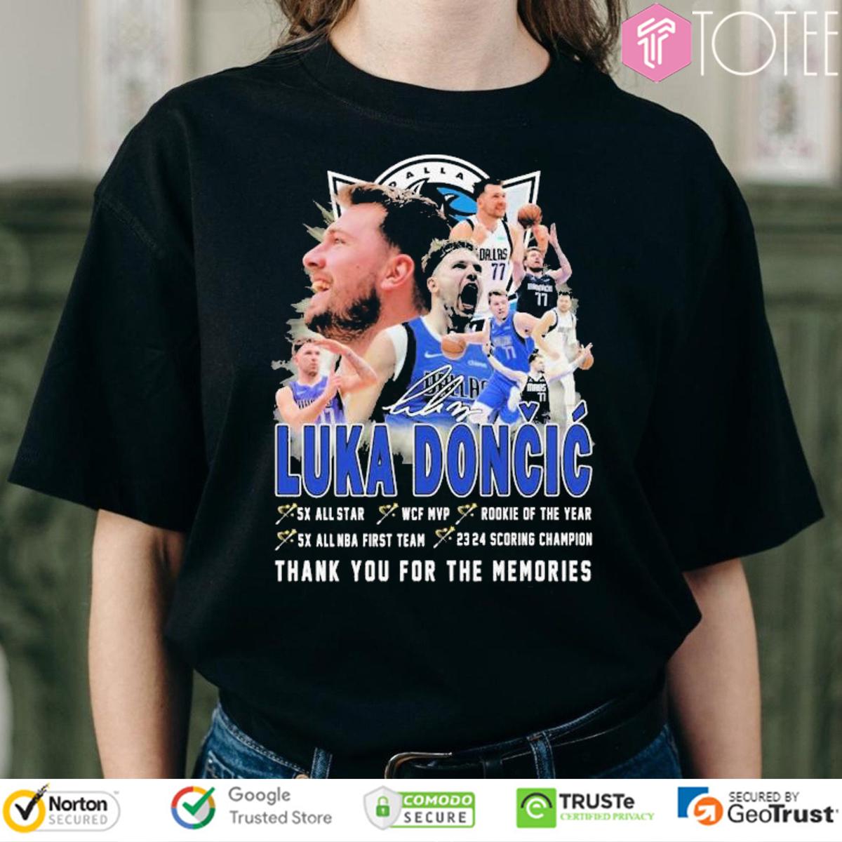 Luka Doncic Dallas Mavericks 5X All Star NBA MVP Signature t-shirt